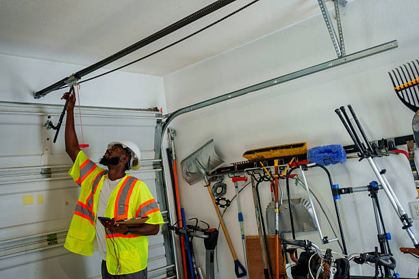 Professional Garage Door Panel Replacement technician working in Waverly, MI